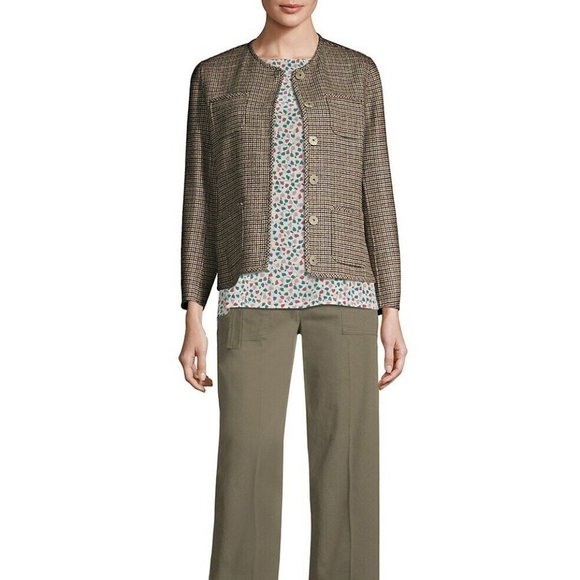 NWT Weekend Max Mara Virgin Wool Womens Borneo Jacket, Brown, 12 MSRP $725 - Picture 4 of 8